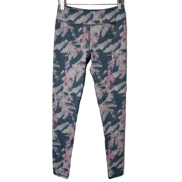 Z by Zella Girl's Athletic Leggings Youth XL 14/16 Abstract Print Gray & Pink - Picture 1 of 8